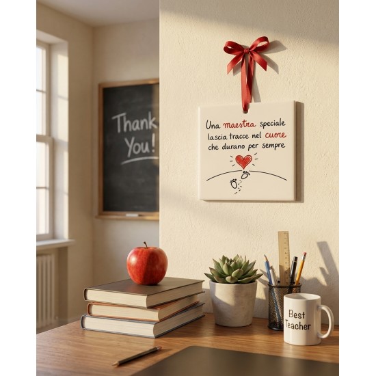 Quadretto regalo maestre – 4 Dediche Emozionali a Scelta