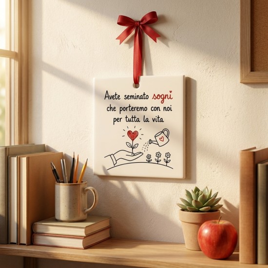 Quadretto regalo maestre – 4 Dediche Emozionali a Scelta