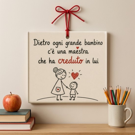 Quadretto regalo maestre – 4 Dediche Emozionali a Scelta