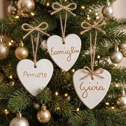 Cuore in Ceramica Pugliese con Parola Incisa