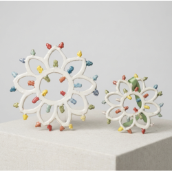 Rosone Luminaria da appendere in ceramica artigianale