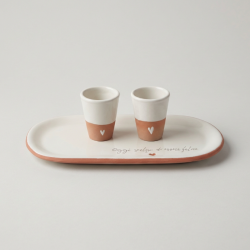 Set vassoio e bicchierini felicità