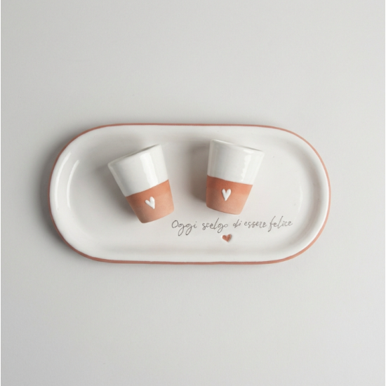 Set vassoio e bicchierini felicità