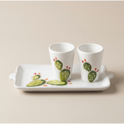 Set vassoio e bicchierini fico