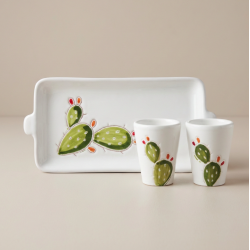 Set vassoio e bicchierini fico