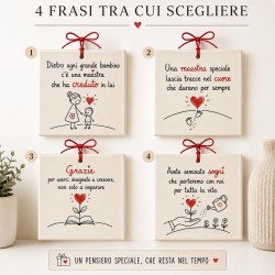Quadretto regalo maestre – 4 Dediche Emozionali a Scelta