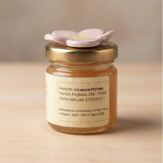 Vasetto di Miele con fiore in ceramica 