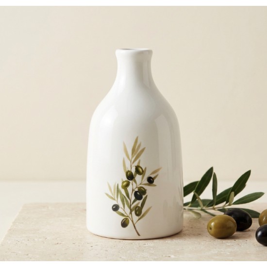 Oliera in ceramica artigianale con decoro ulivo – Made in Puglia