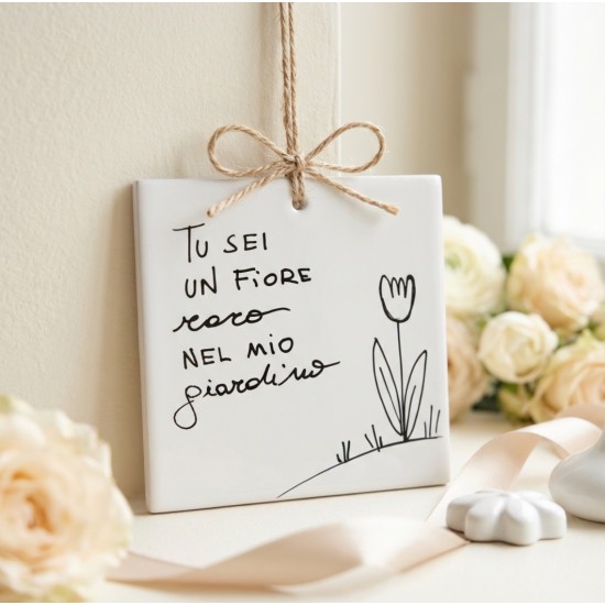 Quadretto in ceramica Fiore