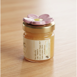 Vasetto di Miele con fiore in ceramica 