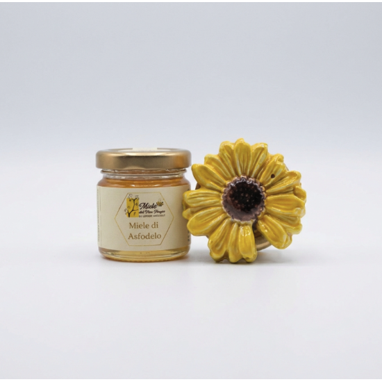 Vasetto di Miele con fiore in ceramica 