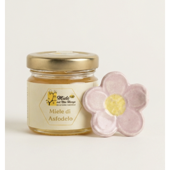 Vasetto di Miele con fiore in ceramica 