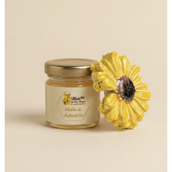 Vasetto di Miele con fiore in ceramica 