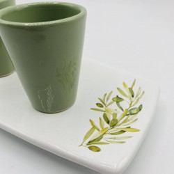 Set Liquore Foglie d'Ulivo Set Liquore Foglie d'Ulivo