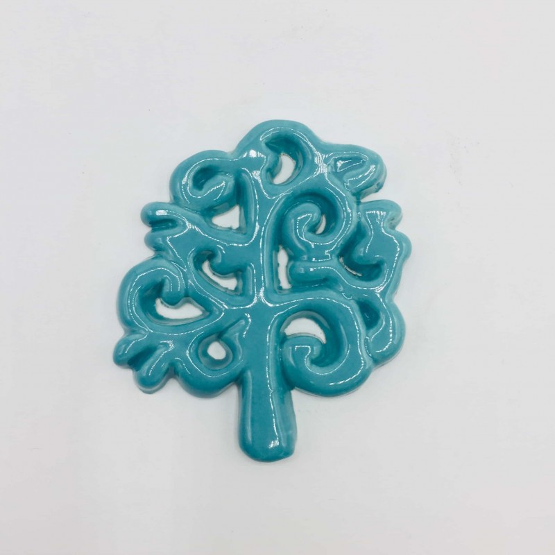 DLM27132 Calamita Albero della Vita e Blasone in Cristallo Gufo Gufetto Civetta Portafortuna Confettata Segnaposto bomboniera