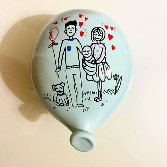 Poggiamestoli Personalizzato in Ceramica Dipinto a Mano con Palloncino a  Cuore - Idea Regalo Mamma o Nonna