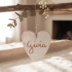 Cuore Inciso Gioia in Ceramica