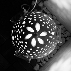 Lampada pumo con fiore 35 cm Lampada pumo con fiore 35 cm