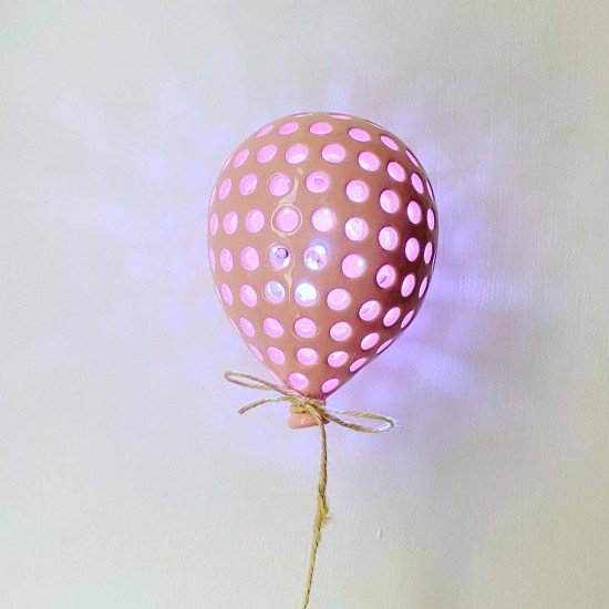 Palloncino LED 12 cm pois