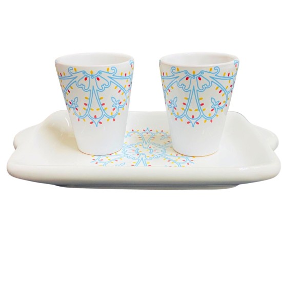 Set vassoio e bicchierini luminaria 