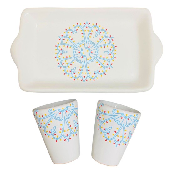 Set vassoio e bicchierini luminaria 
