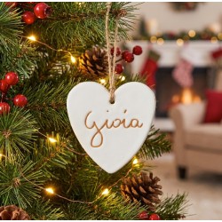Cuore Inciso Gioia in Ceramica