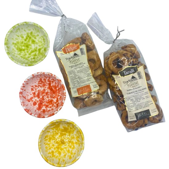 Cesto Natalizio Ciotole e Taralli