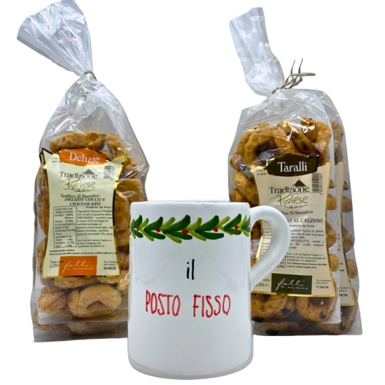 Cesto Natalizio Tazza Mug e Taralli