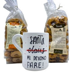 Cesto Natalizio Tazza Mug e Taralli