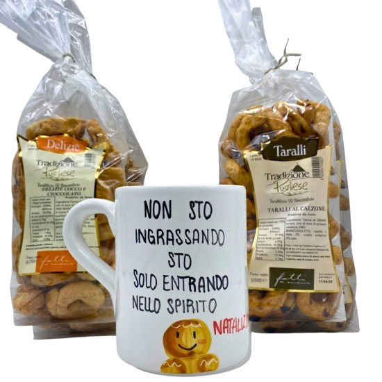 Cesto Natalizio Tazza Mug e Taralli