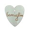 Cuore Inciso Famiglia in Ceramica