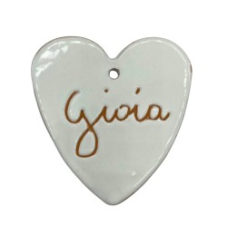 Cuore Inciso Gioia in Ceramica
