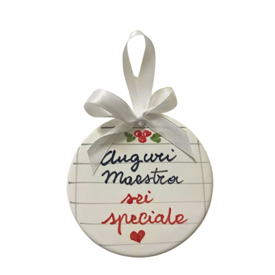 Sfera Auguri Maestra