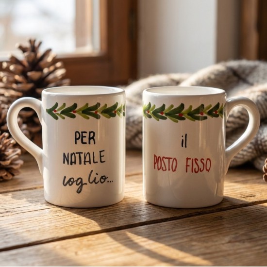 Tazza Mug Artigianale PER NATALE voglio