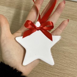 Stella Bianca Personalizzabile in Ceramica Stella Bianca Personalizzabile in Ceramica