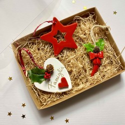 Tris Addobbi Albero di Natale con Rosso Tris Addobbi Albero di Natale con Rosso