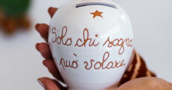 Treasure Trove Salvadanaio In Ceramica Per Nozze – Con Tappo In Gomma Sul Fondo, 16x16 Cm, Confezione Regalo, Idea Regalo Matrimonio