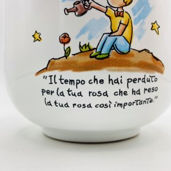 Vaso Piccolo Principe Cielo con Rosa Stabilizzata Vaso Piccolo Principe Cielo con Rosa Stabilizzata