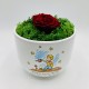 Vaso Piccolo Principe Cielo con Rosa Stabilizzata Vaso Piccolo Principe Cielo con Rosa Stabilizzata