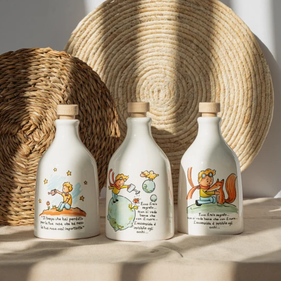 Oliera Piccolo Principe Terra con olio extra vergine bio Oliera Piccolo Principe Terra con olio extra vergine bio