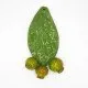 Foglia fico d'india verde frutti colorati 25 cm Foglia fico d'india verde frutti colorati 25 cm