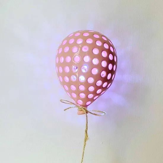 Palloncino LED 12 cm pois Palloncino LED 12 cm pois