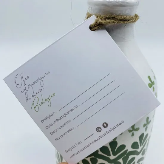 Oliera Polignano Terra Olio Extravergine Bio (Decorata a mano) Oliera Polignano Terra Olio Extravergine Bio (Decorata a mano)