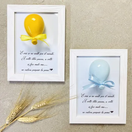 Quadro con palloncino frase personalizzata Quadro con palloncino frase personalizzata